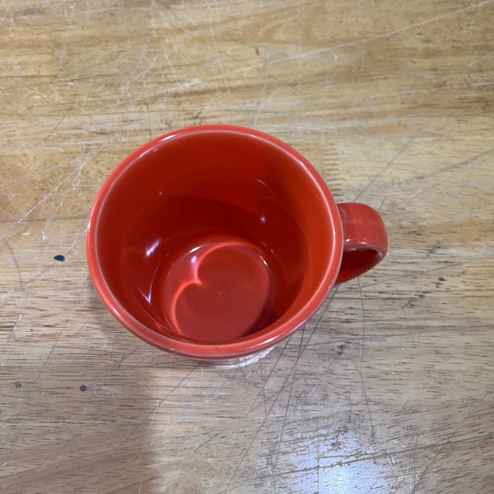 Fiesta Orange Tapered Mug Homer Laughlin Ceramic Coffee Cup Vtg Art Deco Style - Picture 4 of 5